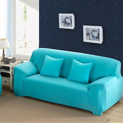 OKJK Stretch Sofa Cover, Universal Fit, Blue, 1 Seat