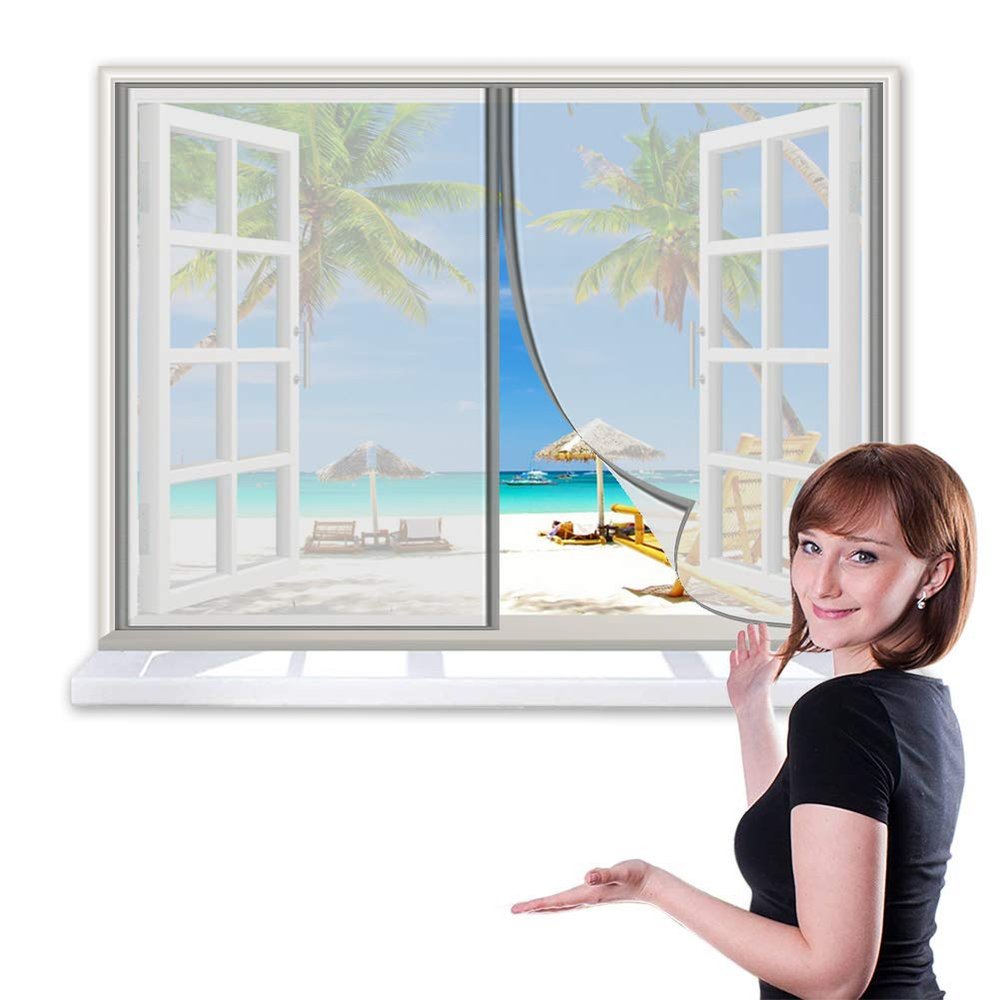 CHENG Magnetic Insect Screen Door, 160 x 175 cm, Gray