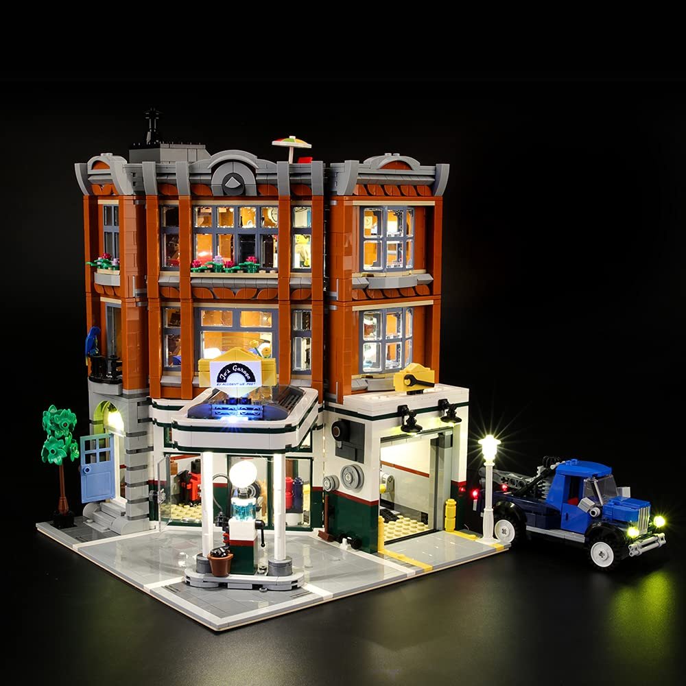 GEAMENT Light Kit for Creator Expert Corner Garage, Compatible with LEGO 10264