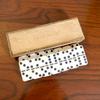 Framan Traditional Domino Set, 28 Pieces with Wooden Box and Sliding Lid view 2