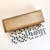 Framan Traditional Domino Set, 28 Pieces with Wooden Box and Sliding Lid view 4