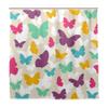 Alaza Butterfly 003 Shower Curtain, Flamingo and Pink Plumeria, Waterproof Polyester, 183 x 183 cm view 2