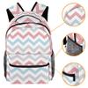 LORVIES Wave-Stripe Zigzag Backpack, Casual School and Travel Book Bag view 3