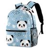 LORVIES Backpack with Panda, Forest Flowers and Dots view 1