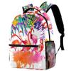 LORVIES Tropical Leaves Watercolor Flamingo Backpack view 1