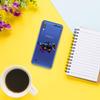 dakanna Compatible with Samsung Galaxy M10 Flexible Silicone Case with Transparent Back, Watercolor Owl Head Design view 4