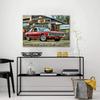 1968 Retro Muscle Car HD Print Wall Art Poster on Canvas for Living Room Décor (60 x 90 cm, Framed) view 2