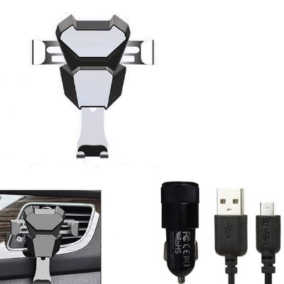 K-S-Trade Car Phone Mount for Nokia 1.3, Vent Mount, Black/Silver