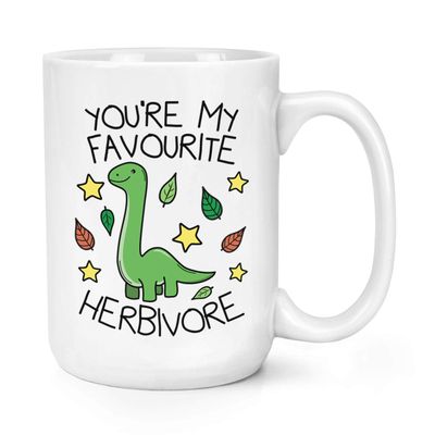 Mug with "You're My Favourite Herbivore" Text, 425 ml
