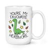 Mug with "You're My Favourite Herbivore" Text, 425 ml view 1