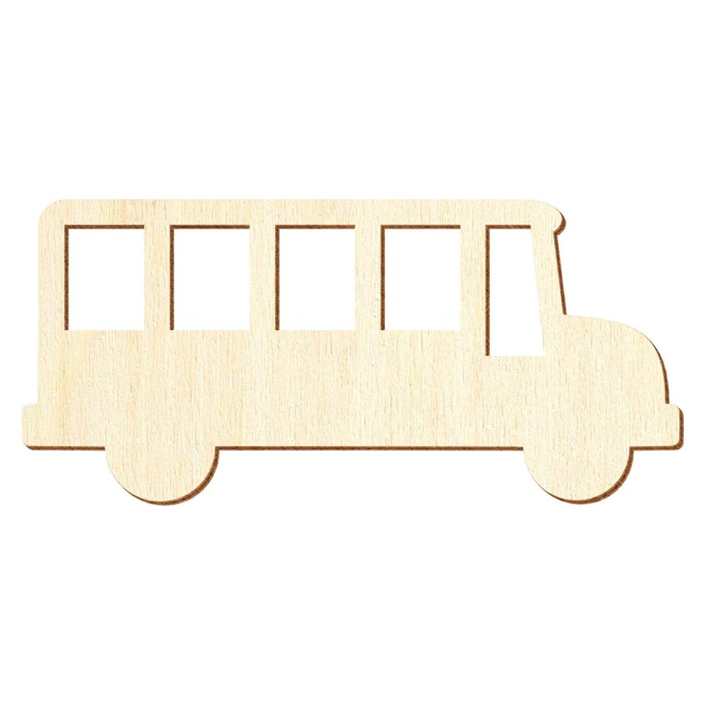 Wooden Bus V2 – DIY Decoration, 44 cm, 1 Piece