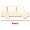 Wooden Bus V2 for Crafts and Décor, 3 cm, Pack of 25 view 3