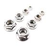 M3/M4/M5/M6/M8/M10/M12 Stainless Steel Hex Serrated Flange Lock Nuts, M10, 5 pcs view 1