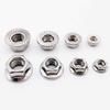 M3/M4/M5/M6/M8/M10/M12 Stainless Steel Hex Serrated Flange Lock Nuts, M10, 5 pcs view 2