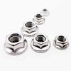 M3/M4/M5/M6/M8/M10/M12 Stainless Steel Hex Serrated Flange Lock Nuts, M10, 5 pcs view 3