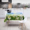Chickw1 3D Rose Pattern Waterproof Polyester Tablecloth, Rectangular, Washable, 140 x 220 cm, Daisies view 2