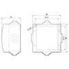 ALING-CONEL Surface-Mount Junction Box with Six Cable Entries, 80 x 80 mm, IP54, 500 V, Gray view 2