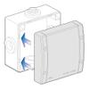 ALING-CONEL Surface-Mount Junction Box with Six Cable Entries, 80 x 80 mm, IP54, 500 V, Gray view 3