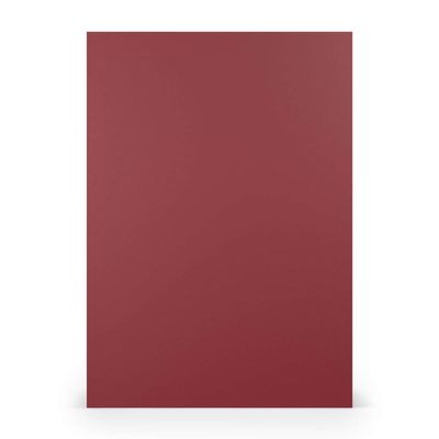 PAPERADO 100 Sheets A4 Craft Cardstock, Rosso Ribbed Dark Red, 220 gsm