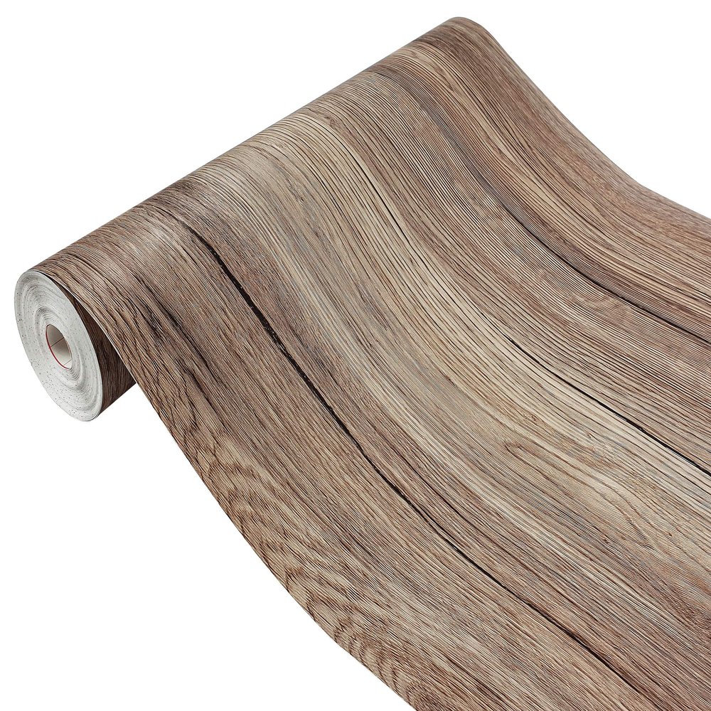 Furniture Adhesive Film 90 x 240 cm, Self-Adhesive Wood-Look Vinyl, Oak Sepia