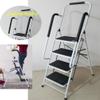 4-Step Folding Step Ladder with Handrail, Metal, 150 kg Capacity view 1
