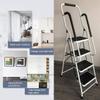 4-Step Folding Step Ladder with Handrail, Metal, 150 kg Capacity view 2