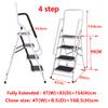4-Step Folding Step Ladder with Handrail, Metal, 150 kg Capacity view 4