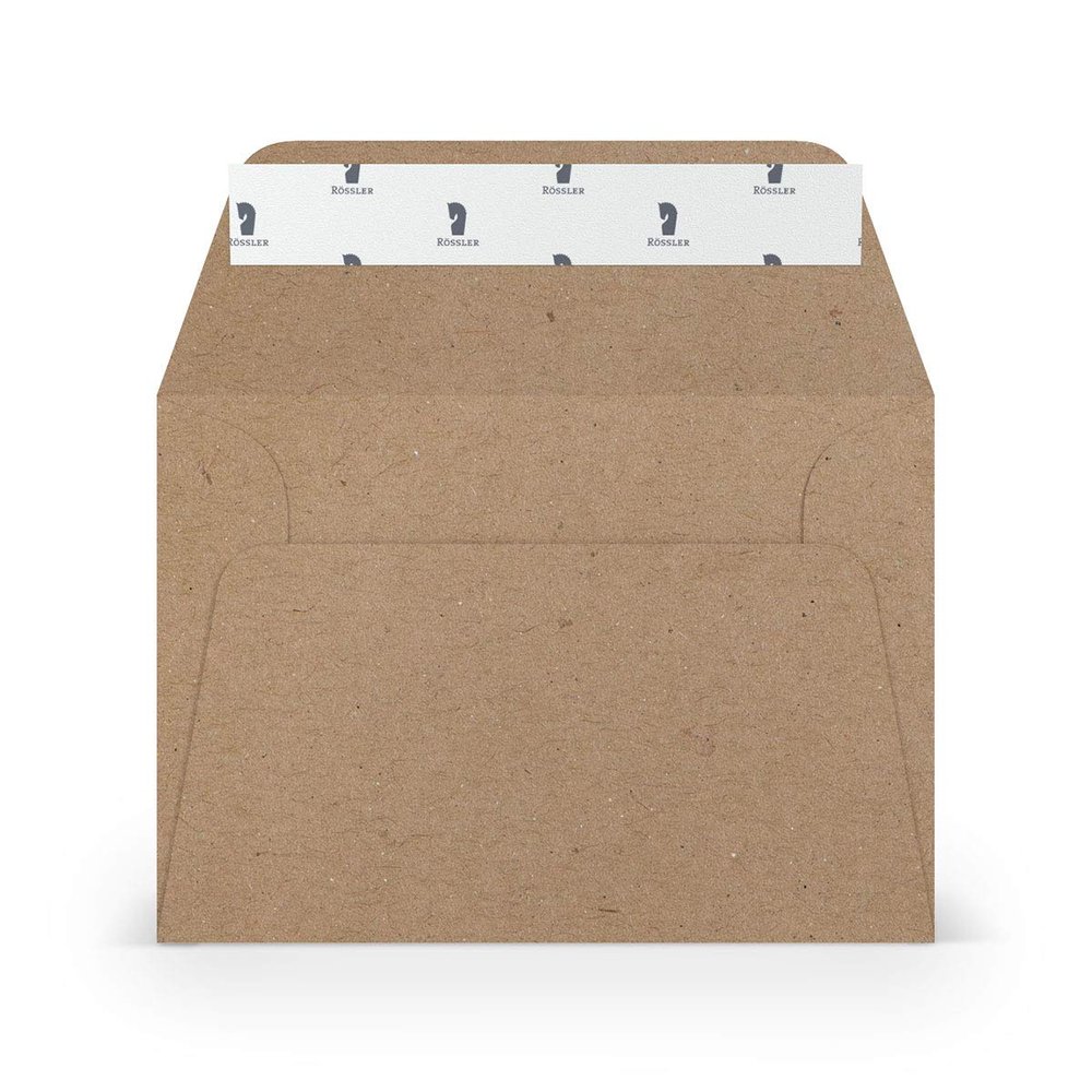 PAPERADO 1,000 C6 Envelopes, Peel-and-Seal, Kraft Paper, 100 gsm, Windowless, Wide Flap
