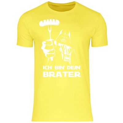 wowshirt Men's T-Shirt “I'm Your Griller” BBQ Grill Master, Size M, Solar Yellow