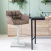 CLP Set of 2 Damaso Fabric Bar Stools, Terra Brown/White view 3