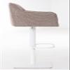 CLP Set of 2 Damaso Fabric Bar Stools, Terra Brown/White view 4