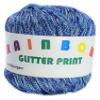 Rainbow Glitter Print Yarn, 25 g, Sea Breeze Light Blue view 1