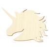 Wooden Unicorn Head – Craft Decoration, 3–50 cm, Pack of 25, Width: 40 cm view 1