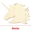 Wooden Unicorn Head – Craft Decoration, 3–50 cm, Pack of 25, Width: 40 cm view 3