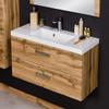 Quentis Genua Bathroom Vanity Set, Natural Oak, 100 cm Wide, Pre-Assembled view 1