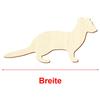 Wooden Weasel – Craft Decor, 3–50 cm, Pack of 100, 4 cm Wide view 3