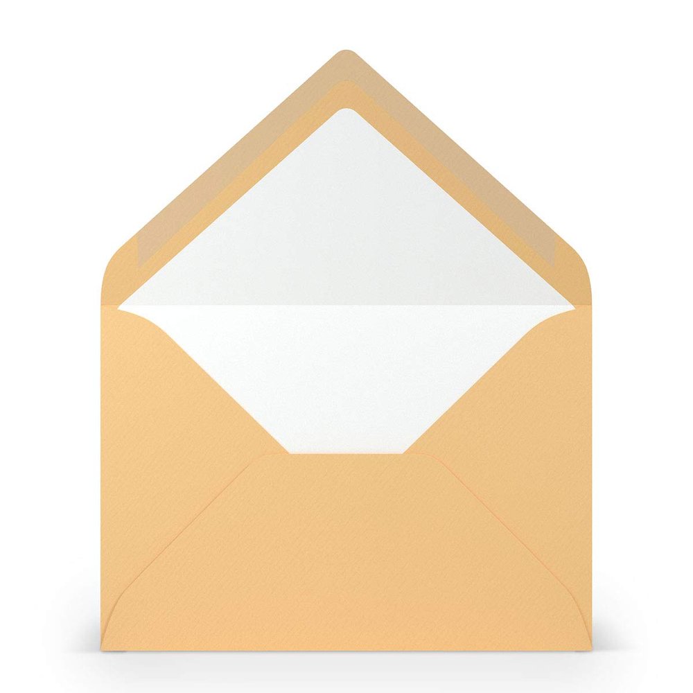 PAPERADO 500 DIN B6 Envelopes, Melon Ribbed Salmon, 100 g/m², Windowless, Pointed Flap