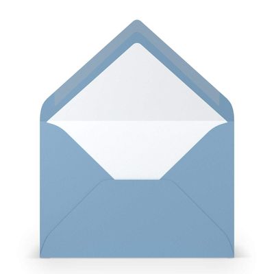 PAPERADO 25 DIN B6 Envelopes, Dark Blue Ribbed, Light Blue