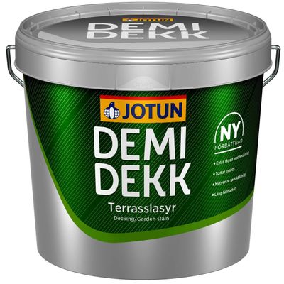 JOTUN DEMIDEKK TERRASSLASYR Exterior Wood Stain, Weather Protection Oil, 3 L, Natural Gray 9072
