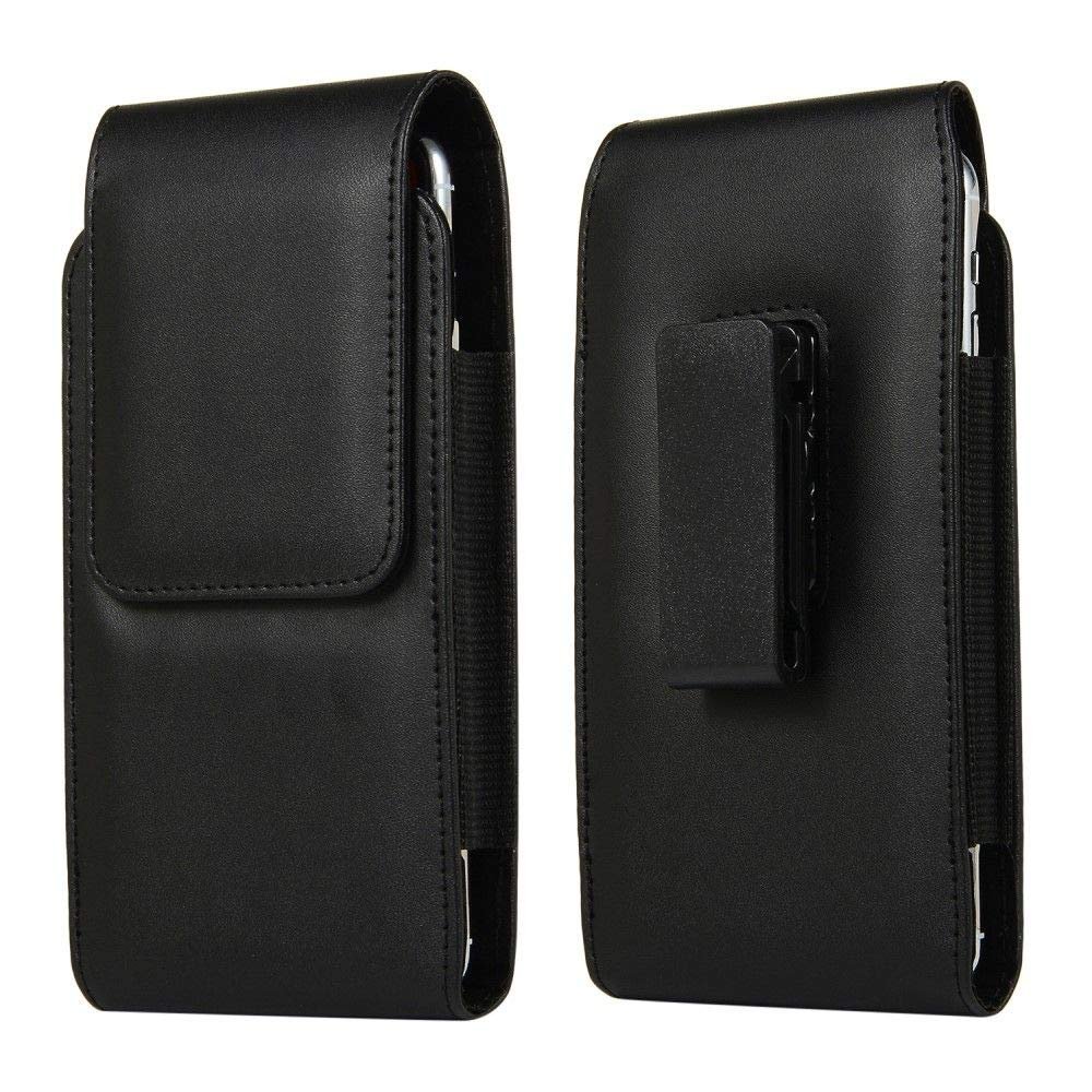 DFV mobile Holster Case with Magnetic Closure and 360° Swivel Belt Clip for BQ Aquaris VS Plus - Black