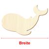 Wooden Whale for Crafts & Décor, 25-Pack, 18 cm Wide view 3