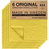SUPERSCANDI Swedish Dishcloths, 6-Pack – 100% Biodegradable & Compostable | Reusable, Food-Safe Plastic-Free Sponge Cloths | Suitable for Every Surface | Yellow view 1