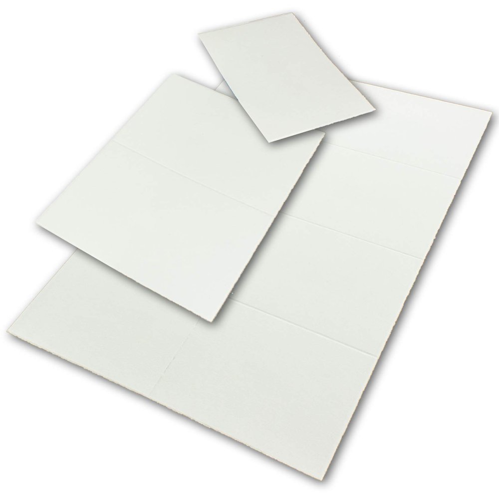 80 Business Cards, 7.4 x 10.5 cm (DIN A7), Genuine Deckle-Edge Paper, Printable on 10 A4 Sheets