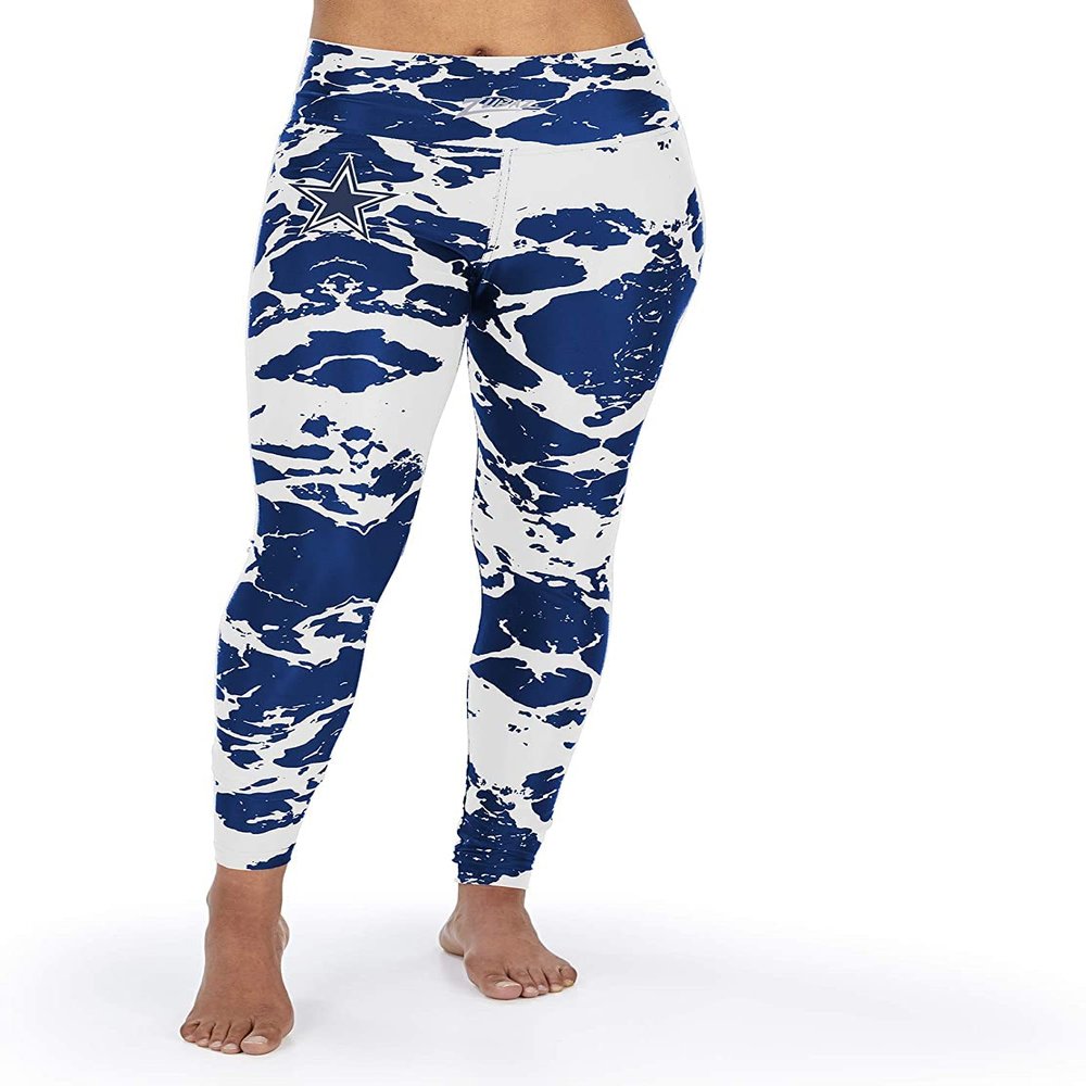 Zubaz NFL Dallas Cowboys Women's Leggings, Lava, Navy Blue/Gray, Size XS