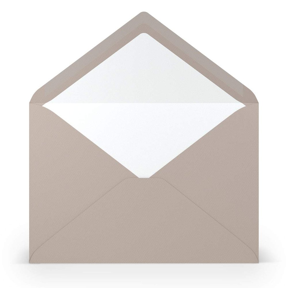 PAPERADO 25 C5 Envelopes, Taupe Ribbed, 100 gsm, No Window