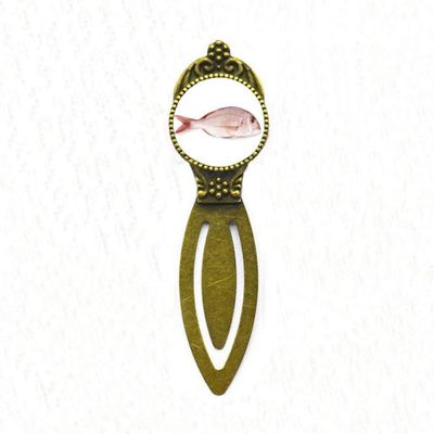 Ocean Fish Small Retro-Style Bookmark for Office Labels, Pink