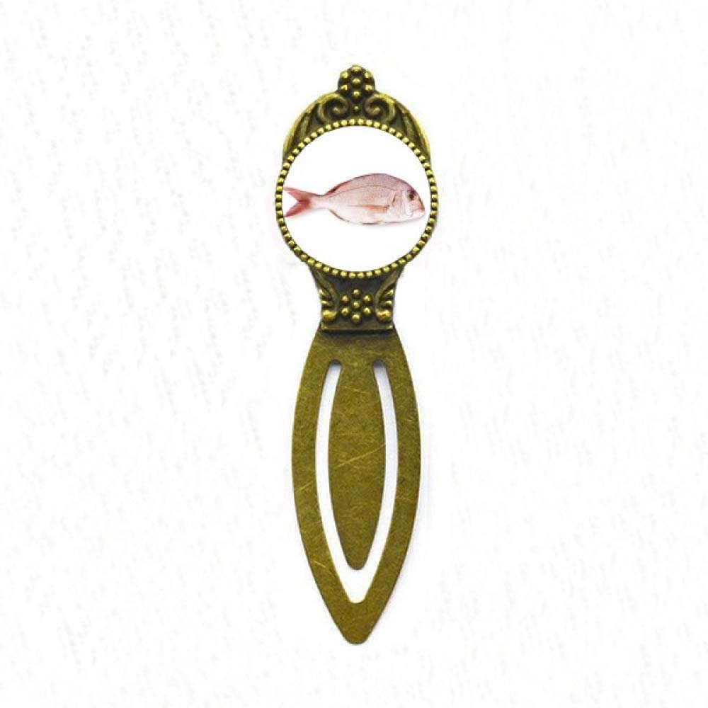 Ocean Fish Small Retro-Style Bookmark for Office Labels, Pink