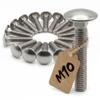 PROTECH 15-Piece M10x65 Carriage Bolt Set, DIN 603, A2 Stainless Steel view 1