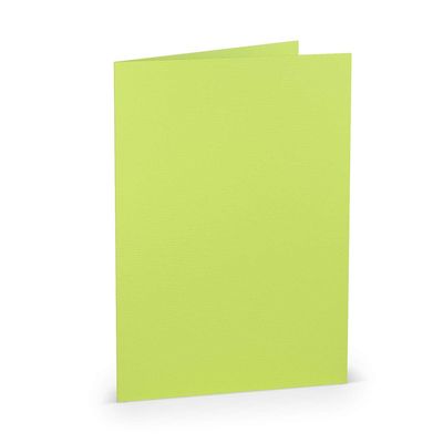 PAPERADO 300 DIN A5 Folded Cards - Ribbed May Green - 220 gsm
