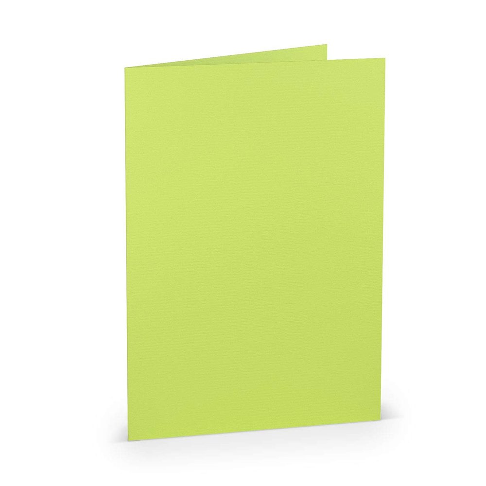 PAPERADO 300 DIN A5 Folded Cards - Ribbed May Green - 220 gsm